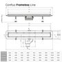 Душевой лоток линейный 2в1 Pestan Confluo Frameless Line 450 Matte Black
