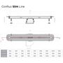 Душевой лоток щелевой Pestan Confluo Slim Line 950 Matte Black