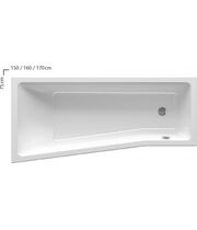 Ванна акриловая Ravak BE HAPPY II 160х75 L белая