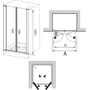 Душевая дверь Ravak Elegance ESD2-120, хром+транспарент, 0HVG0A00Z1