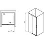 Душевая дверь Ravak Matrix MSD2-100 L белый+транспарент