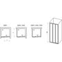 Душевая дверь Ravak Supernova ASDP3-130 черный+перл, 00VJ03R211