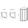 Душевая дверь Ravak Supernova SKCP4-90, 195 см, черный+грейп, 3117O302ZG