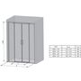 Душевая двери Ravak Matrix MSD4-200 белый+транспарент