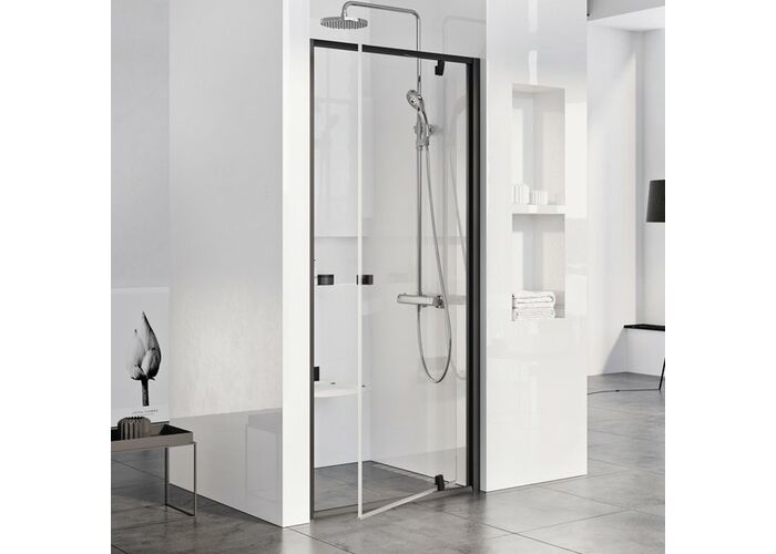 Дверь душевая Ravak Pivot PDOP1-90 черный + транспарент, 03G70300Z1