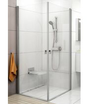 Душевая дверь Ravak Chrome CRV1+CRV1-90 белый+транспарент