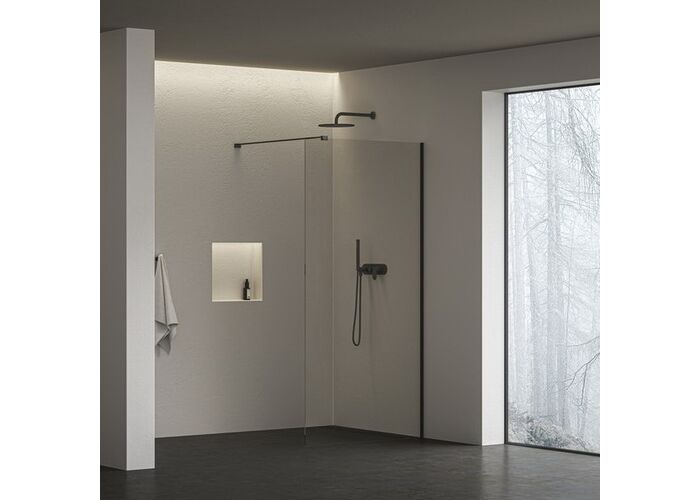 Душевой угол Ravak Walk-In Air Wall 1200, черный + транспарент, GW9WG0300Z1C