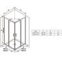 Уголок квадратный Ravak BLSRV2-90 блестящий + транспарент, X1LM70C00Z1