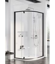 Уголок полукруглый Ravak PSKK3-80 черный + транспарент, 37644300Z1