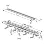 Душевой лоток Ravak OZ Zebra 1050 с решеткой, 110 см, X01393