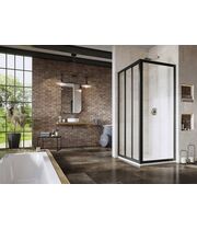 Душевая стенка Ravak Supernova APSS-75, 198 см, черный+перл, 940303R211