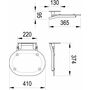 Сиденье для душа Ravak Ovo Chrome Clear/White, B8F0000028