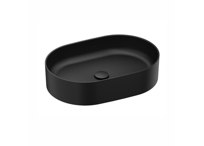 Умывальник накладной Ravak Ceramic 550 O SLIM, черный матовый, XJX0D155000