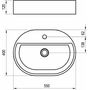 Умывальник накладной Ravak Ceramic 550 O Slim Shelf, с отв. под смес, XJX01155003