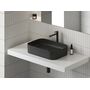 Умывальник накладной Ravak Ceramic 550 R SLIM, черный матовый, XJX0D155001