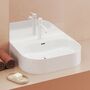 Умывальник накладной пристенный Ravak Ceramic 550 O Slim Wall, с отв. под смес, XJX01155004