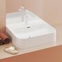 Умывальник накладной пристенный Ravak Ceramic 550 R Slim Wall, с отв. под смес, XJX01155006
