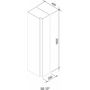Шкаф-пенал Ravak SB 10° 45x29x160, орех