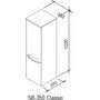 Шкаф-пенал Ravak SB 350 Classic 35x37x120 L, белый/береза