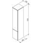 Шкаф-пенал Ravak SB 350 ROSA II 41x35x180, каппучино/белый