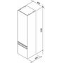Шкаф-пенал Ravak SB 400 Ravak Clear 40x35x155 L, белый/орех