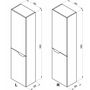 Шкаф боковой Ravak SB Classic II 400 L, белый/серый, X000001473