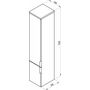 Шкаф боковой Ravak SB Rosa II 350, белый, X000001496