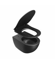 Унитаз подвесной Ravak Uni Chrome RimOFF, безободковый, черный, X01794