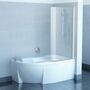 Шторка для ванны Ravak Rosa CVSK1 160/170 L хром+транспарент