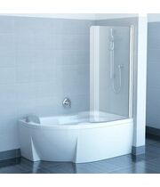 Шторка для ванны Ravak Rosa CVSK1 160/170 L сатин+транспарент