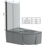 Шторка для ванны Ravak Rosa CVSK1 160/170 R хром+транспарент