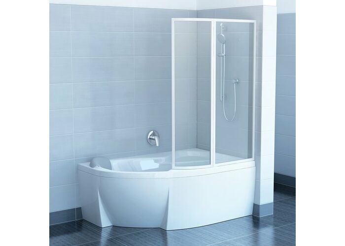 Шторка для ванны Ravak Rosa VSK2 150 L белый+рейн