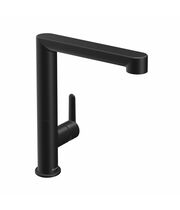Смеситель кухонный с поворотным изливом Ravak PU 016.20, без донного клапана, черный, X070183
