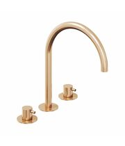 Смеситель для умывальника 3-хэлементный Ravak ES 018.60RGB, 270 мм, розовое золото, X070349