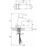 Смеситель для умывальника Ravak TD F 012.20, без донного клапана, черный, X070148
