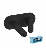 Смеситель для умывальника Ravak Chrome CR 019.20, настенный монтаж, черный, X070430