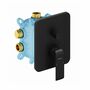 Смеситель настенный Ravak Flat 065.20, с переключателем, R-box, черный, X070179