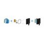 Смеситель настенный Ravak Flat 065.20, с переключателем, R-box, черный, X070179