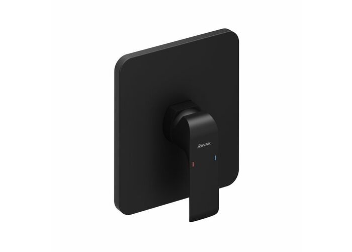 Смеситель настенный Ravak Flat 066.20, R-box, без переключателя, черный, X070180