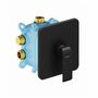 Смеситель настенный Ravak Flat 066.20, R-box, без переключателя, черный, X070180