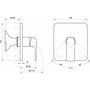 Смеситель настенный Ravak Flat 066.20, R-box, без переключателя, черный, X070180