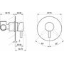 Смеситель скрытого монтажа Ravak ES 062.00CR.O1, без переключателя, 1 вывод, хром, X070205