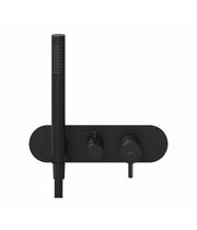 Смеситель скрытого монтажа Ravak ES 065.20BLM.O2+S, 2 вывода, матовый черный, X070287