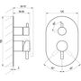 Смеситель скрытого монтажа Ravak ES 065.20BLM.O2, 2 вывода, матовый черный, X070288