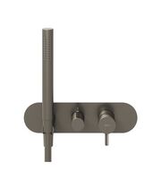 Смеситель скрытого монтажа Ravak ES 065.20GB.O2+S, 2 вывода, графит, X070324