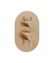 Смеситель скрытого монтажа Ravak ES 065.60RGB.O2, 2 вывода, розовое золото, X070362