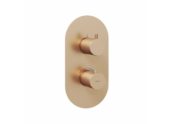 Смеситель скрытого монтажа Ravak ES 067.60RGB.O3, 3 вывода, розовое золото, X070363