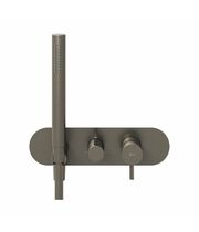 Смеситель скрытого монтажа Ravak ES 068.20GB.O3+S, 3 вывода, графит, X070319