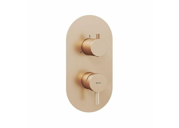 Смеситель скрытого монтажа Ravak ES 068.60RGB.O3, 3 вывода, розовое золото, X070357