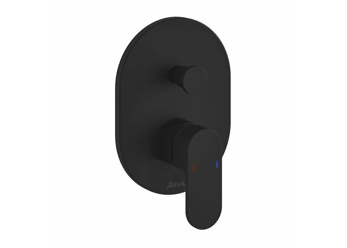 Смеситель встроенный с переключателем Ravak Chrome CR 065.20, черный, X070433